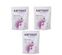 Kattovit Sensitive | Pack Triple | 3 x 400 g | Alimento dietético Completo para Gatos | Puede contribuir a Reducir los síntomas de intolerancia a los Ingredientes y nutrientes