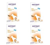 Kattovit Special Cream Urinary con Pollo | Paquete de 4 | 4 x 6 x 15 g | Alimento complementario para Gatos Adultos | Completamente Libre de azúcar, colorantes y conservantes