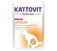 KATTOVIT Urinary Becerro | Comida dietética para Gatos | 85 g | Comida húmeda para Gatos para la prevención de cálculos de estruvita