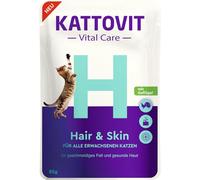 KATTOVIT Vital Care Hair & Skin Aves | 85 g | Comida húmeda en Salsa para Gatos |
