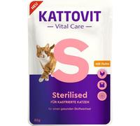 KATTOVIT Vital Care - Pollo esterilizado, 85 g, Comida húmeda en Salsa para Gatos
