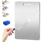 Katuchef Cutting Board, Katuchef Titanium Cutting Board, Double Sided Stainless Steel Cuttingboards, Durable and Will Not Crack, Dishwasher Safe For Cutting Meat Vegetable Fruit (28 * 39CM)