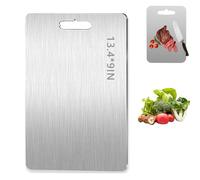 Katuchef Titanium Cutting Board,Katu Chef Titanium Cutting Board for Kitchen,Pure Titaniumm Cutting Boardd,Double-Sided Stainless Steel Boards for Meat,Vegetables (M)