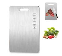 Katuchef Titanium Cutting Board,Katu Chef Titanium Cutting Board for Kitchen,Pure Titaniumm Cutting Boardd,Double-Sided Stainless Steel Boards for Meat,Vegetables (S)