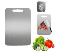 Katuchif Titanium Chopping Board,Pure Titanium Chopping Board for Kitchen,No More Microplastics，Knife-Friendly，Double Sided & Easy To Clean (Medium)