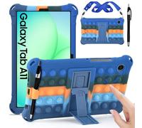KATUMO Funda para Samsung Galaxy Tab A11/A9 8,7 Pulgadas 2025 SM-X117 | SM-X110/SM-X115 Silicona a Prueba Funda Niños para Tableta con Soporte Plegable Cinturón de Hombro y Pluma Táctil