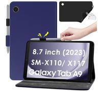 KATUMO Funda para Samsung Galaxy Tab A9 8.7-Pulgadas Tablet Soporte Delgada PU Cuero Carcasa Protectora con Función de Soporte Compatible con Cover, Dentro de Silicón (SM- X110/ X115/ X117)