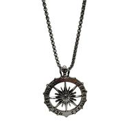 KaTunn Collar Hombre, Colgante Hombre, estilo mistico, cordon cuero, caucho, Unisex, Moda Hombre y Mujer, Joven, Regalo (Dios del Sol)