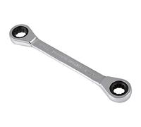 KATUR 1 llave de trinquete métrica de doble caja, llave de extremo de caja de doble anillo de cromo vanadio, herramientas manuales de reparación de automóviles (12 x 13 mm, plateado)