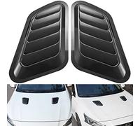 KaTur 1 par universal de ABS decorativo de entrada de aire para coche, cubierta de ventilación para capó turbo (negro)