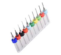 KATUR 10 PCS Mini PCB Brocas 0.1-1.0mm, Carbide Spiral Flute Carbide Micro Drill Bits Herramienta giratoria Joyería Tablero CNC Grabado de potencia