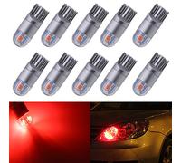 KATUR 10cps 194 Rojo LED Luz T10 2-SMD 3030 Chips Reemplazo de la luz Interior del automóvil W5W 168 175 192 2825 Mapa- Cúpula- Cortesía- Matrícula- Tablero Luz de Marcador Lateral DC 12V 6000K