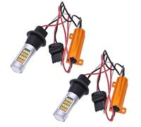 KaTur 3156 3156A 3456 Blanco / Ámbar Interruptor LED Luz de señal de giro Error de Canbus 2835 42SMD 800Lumens 12V LED con 50W 6ohm Resistencias de carga