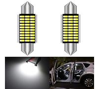 KATUR 39mm Festoon C5W Bombillas LED 6000K Luz Blanca Canbus Libre de Errores para 6411 6413 6423 6461 DE3425 DE3423 Luces de Puerta de matrícula de Domo Interior (2 Piezas, Blanco)