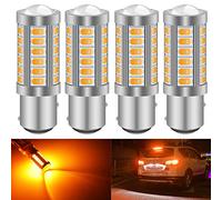 KATUR 4 unids 1157 BAY15D 5630 33-SMD Ámbar 900lúmenes Súper Brillante LED Gire Cola Cola de Freno Luz de señal de Parada Bombilla