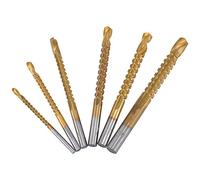 KATUR 6 unids titanio HSS taladro y sierra bit set corte sierra taladro conjunto carpintería madera metal plástico agujero corte carpintero 3/4/5/6/6.5/8mm