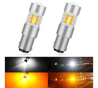 KATUR 7528 1157 BAY15D 1016 1034 Bombillas LED de conmutación LED Chipsets blanco/amarillo de alta potencia 3030 con proyector para luces de señal de giro y DRL (paquete de 2)