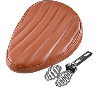 KATUR Asiento Trasero De Motocicleta MarróN Solo Pad SillíN De Cuero CojíN Impermeable Con Muelle De Soporte Compatible Con Harley Yamaha Custom Bobber Chopper