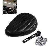 KATUR Asiento único delgado para motocicleta universal de cuero de perfil bajo para Cruiser Bobber Chopper Harley Honda Yamaha Suzuki Kawasaki