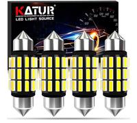 KATUR Bombilla C5W LED, 36mm 1.42'' Canbus Festoon LED 12V 24V 6000K Blanco Xenon 6418 6461 6451 Bombillas Coche Cúpula Tablero Luz Tronco, 4pcs