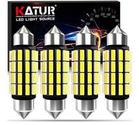KATUR Bombilla C5W LED, 39mm 1.54'' Canbus Festoon LED 12V 24V 6000K Blanco Xenon 6411 6413 6423 6461 DE3425 DE3423 Bombillas Coche Cúpula Tablero Luz Tronco, 4pcs
