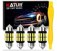 KATUR Bombilla C5W LED Canbus, 31mm 1.22'' Festoon LED, 12V 24V 6000K DE3021 DE3022 DE3023 DE3175 3021 Iluminación Interior Coche Techo Maletero Cortesía, Pack de 4