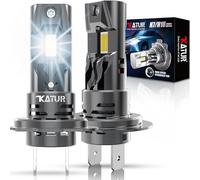 KATUR Bombilla H7 LED 30000LM, Canbus 6000K Blanca Plug & Play 1:1 Tamaño, Paquete de 2