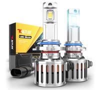 KATUR Bombilla HB4 Led, 200W 40000LM 6000K Blanco 900% Brillo Super Brillante 360 Grados de Ángulo de Haz Ajustable 12V 24V Bombilla 9006 HB4 Led Canbus Libre de Errores Kit de Conversión, 1 par