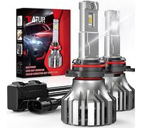 KATUR Bombilla HB4 LED Coche, 110W 20000LM 6000K-6500K Xenon Blanco Impermeable Luces LED 9006 Para Coche Faros Kit De Reemplazo De Luz Alta o Baja (2 piezas)
