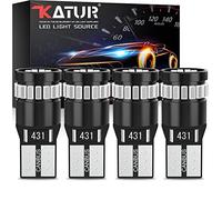 KATUR Bombilla LED 194 168 2825 W5W T10 24-SMD 3014 Conjuntos De Chips Bombilla LED Canbus Sin Errores para El Domo del Automóvil Mapa De Cortesía Puerta Luces De Matrícula (4 Piezas, Ultra Azul)