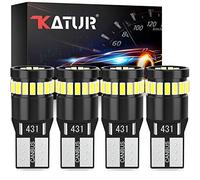 KATUR Bombilla LED 194 168 2825 W5W T10 24-SMD 3014 Conjuntos de Chips Bombillas LED CANBUS Sin Errores para el Domo del automóvil Mapa de cortesía Puerta Luces de matrícula (4 Piezas, Blanco)