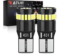 KATUR Bombilla LED 194 168 2825 W5W T10 24-SMD 3014 Conjuntos de Chips Bombillas LED CANBUS Sin Errores para el Domo del automóvil Mapa de cortesía Puerta Luces de matrícula (2 Piezas, Blanco)