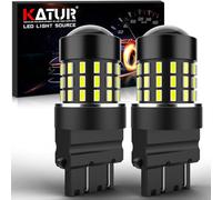 katur - Bombilla LED súper brillante 1156 BA15S 7506 1073 1095 1141 3014 de 54 SMD, lente de repuesto, luz de freno, intermitente, aparcamiento, caravanas, 3,1 W, CC 12 V, blanco