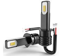 KATUR Bombillas de luz antiniebla LED H1 3570 Chipets Extremadamente Brillantes 2400 lúmenes Solo para luz Diurna DRL o Luces antiniebla, Blanco xenón (Blanco H1)