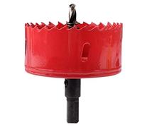 KATUR Broca para sierra de orificio bimetálica de 120 mm, juego de abridor de cortador de orificios HSS M42 con eje para metal, madera, plástico, madera contrachapada, tubería, tablero de fibra