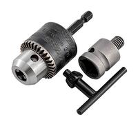 KATUR Convertitore adattatore mandrino per trapano a capacità con codolo esagonale a cambio rapido da 10 mm, campo di serraggio 1,5-10 mm e diametro del foro 9,5 mm (esagono 10 mm)