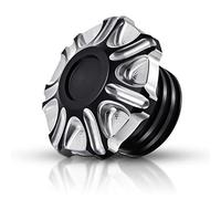 KATUR Cromo Negro Motocicleta CNC Aluminio Tanque de Aceite de Gas de Combustible Artesanías en Bruto Cubierta de Aceite Decorativa Tapa de Gas para Harley Sportster XL1200 883 1996-2014