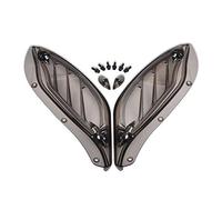 KATUR Deflector de ala lateral de aire ajustable para motocicleta Harley Touring 96-13 Humo