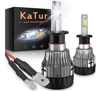 KATUR H3 Bombillas led Faros Extremadamente Brillantes 10000LM Chips CREE Mini Diseño Kit de conversión de Faros Todo en uno 60W 6500K Xenón Blanco-2 años de garantía