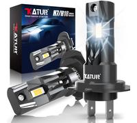 KATUR H7 LED Bombillas Faros para Coche, Canbus 18000LM 6000K Blanco Inalámbrico Plug & Play LED H7 Luces largas o cortas 400% Brillo 1:1 Mini Dimensiones, 2 Bombillas