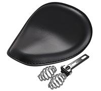 KaTur - Kit de asiento de moto para motocicletas Sportster, Bobber y Chopper (1 plaza de piel con resorte de 8 cm), color negro