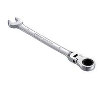 KATUR Llave de Carraca Combinada 10mm, Llave de Carraca con Cabeza Flexible, Diseño Industrial de Doble Uso, Herramienta Profesional Métrica de Acero Cromo Vanadio