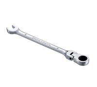 KATUR Llave de Carraca Combinada 9mm, Llave de Carraca con Cabeza Flexible, Diseño Industrial de Doble Uso, Herramienta Profesional Métrica de Acero Cromo Vanadio