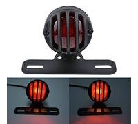 KaTur Luz Trasera para Motocicleta con Soporte para matrícula Color Negro 12 V para H arley H onda Y amaha S uzuki K awasaki