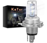 KATUR Motocicleta H4 9003 HB2 Hi/Lo Beam LED Bombillas de Faros Superbrillantes mejorados Chips CSP Kit de conversión Todo en uno 1750 LM 18W 6500K (Blanco xenón)