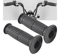 KATUR Puños de Moto 22mm 7/8 ''24 mm Puños de Goma Antideslizantes de Motocross Compatible para Motocicleta ATV Harley Davidson Suzuki Honda Kawasaki Yamaha (Negro)