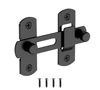 KATUR Sliding Barn Door Cerradura Espesor, 3.94" x 2.75" Acero Inoxidable Flip Latch Puerta Pestillos Barra Pestillo Puerta de Seguridad Cerradura Pequeña Puerta Perno para al aire libre (Negro)