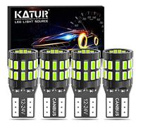 KATUR T10 W5W LED Bombilla 194 168 Azul Hielo 30 * 3014 Chip 12-24V Canbus Sin Errores Luz De Matrícula De Cortesía De La Puerta del Mapa del Domo del Automóvil (4 Piezas, Versión Mejorada)