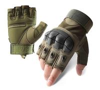 Katutude - Guantes tácticos de media dedos militares para hombres, guantes de moto sin dedos para hombres, mujeres, guantes transpirables de moto, guantes deportivos antigolpes para escalada