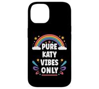 Katy Vibes Only Cute Retro Girls Katy Name Carcasa para iPhone 14